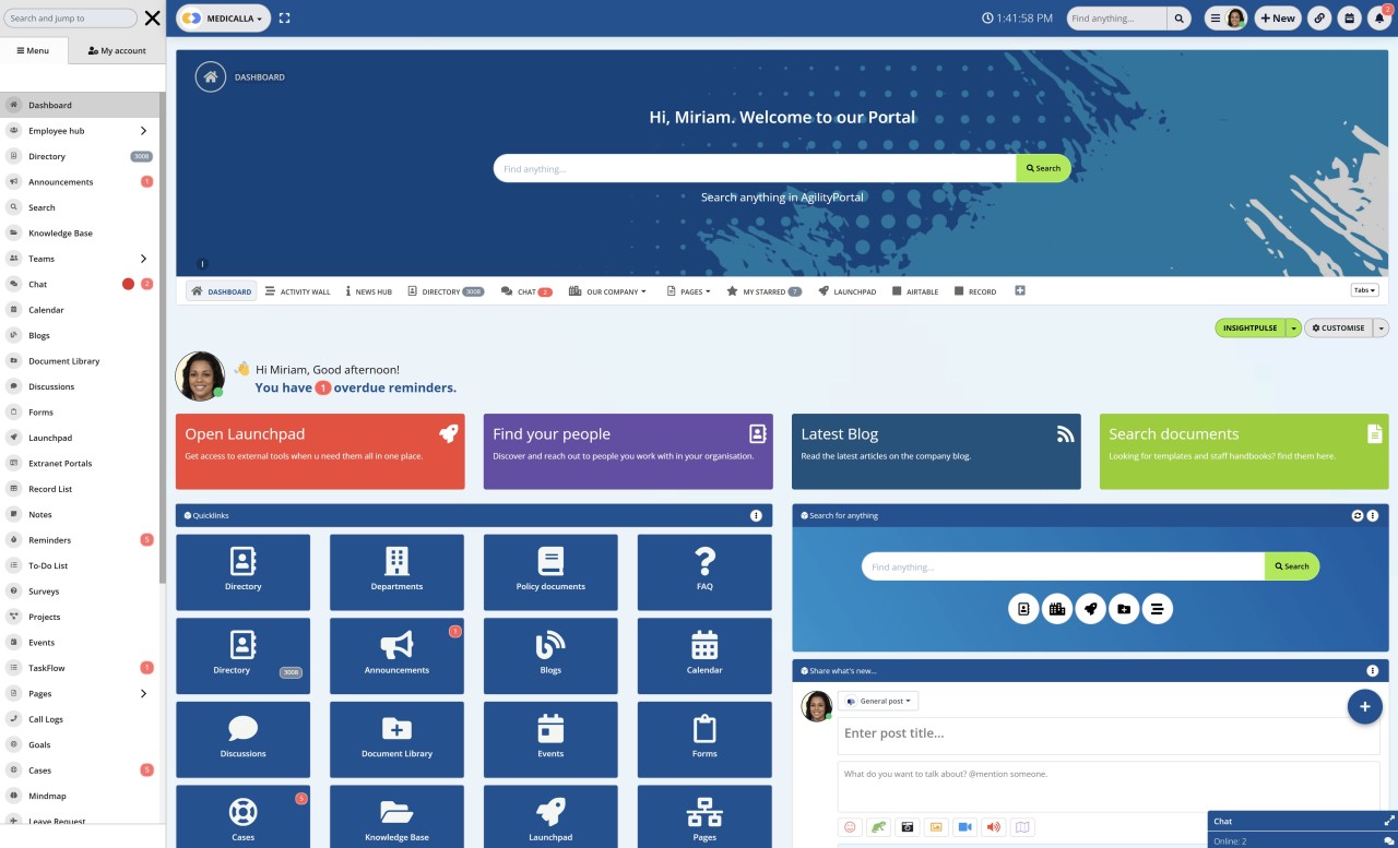 AgilityPortal - Announcements