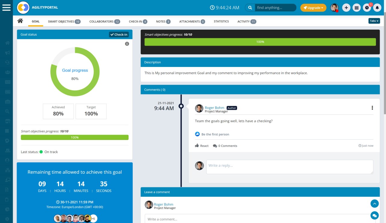 Clear objectives and goals 