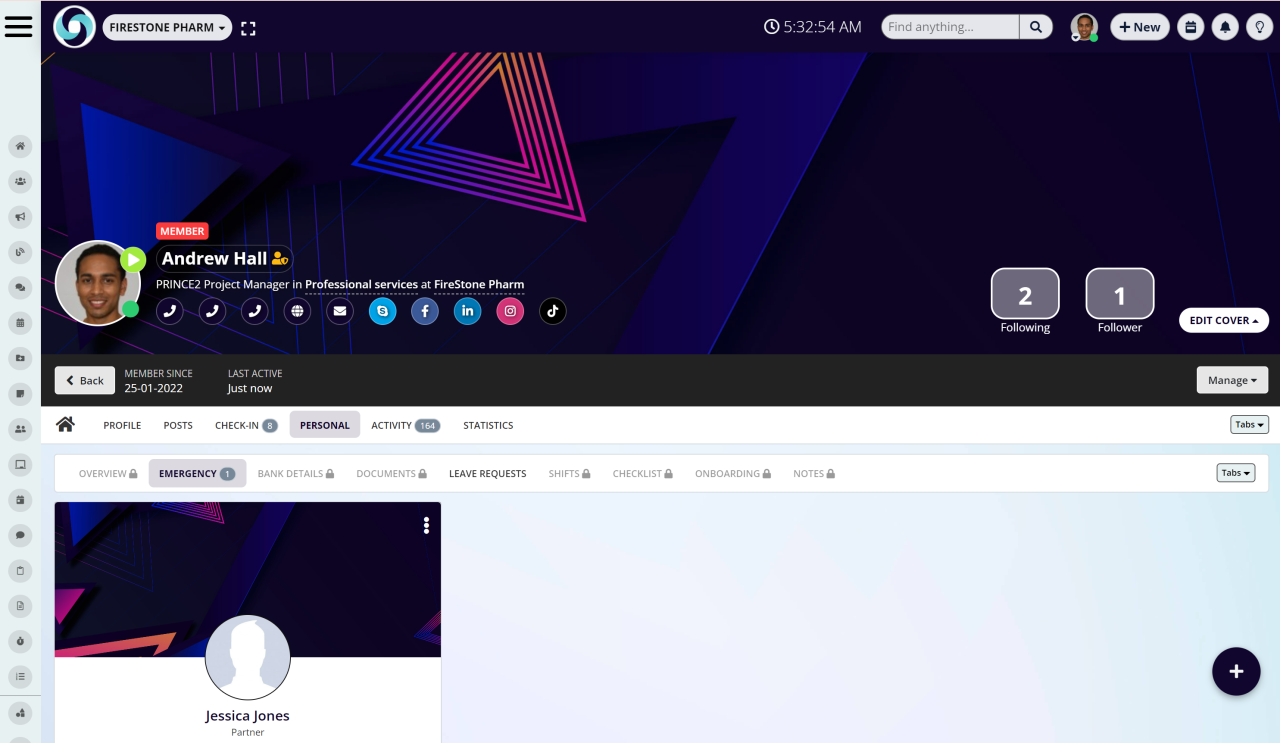 Employee self services portal