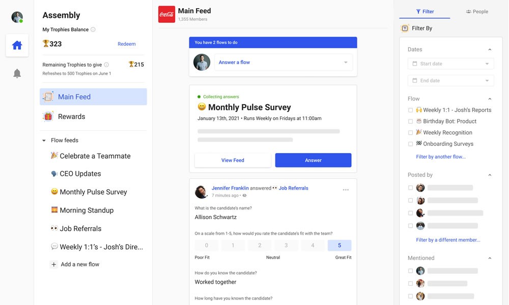Assembly employee recognition