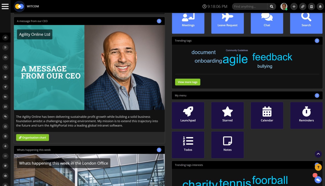 What is an intranet portal homepage? 