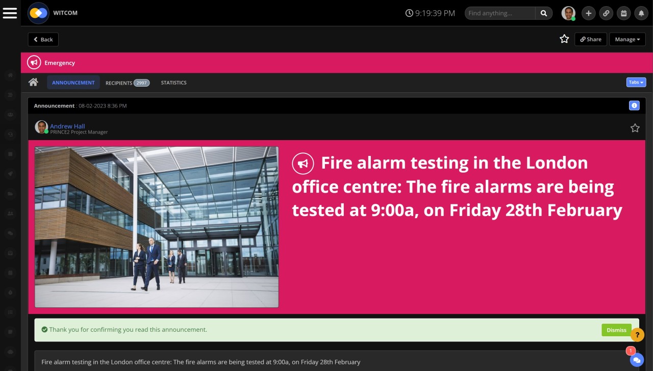 New employee announcements 