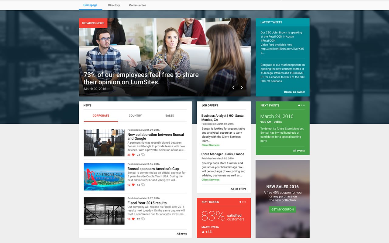 Slack intranet integration - LumApps