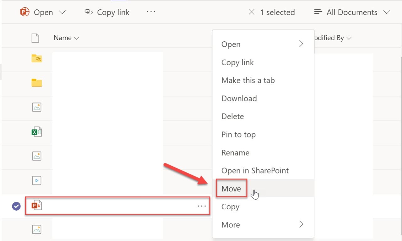 How To Move A Folder In Teams