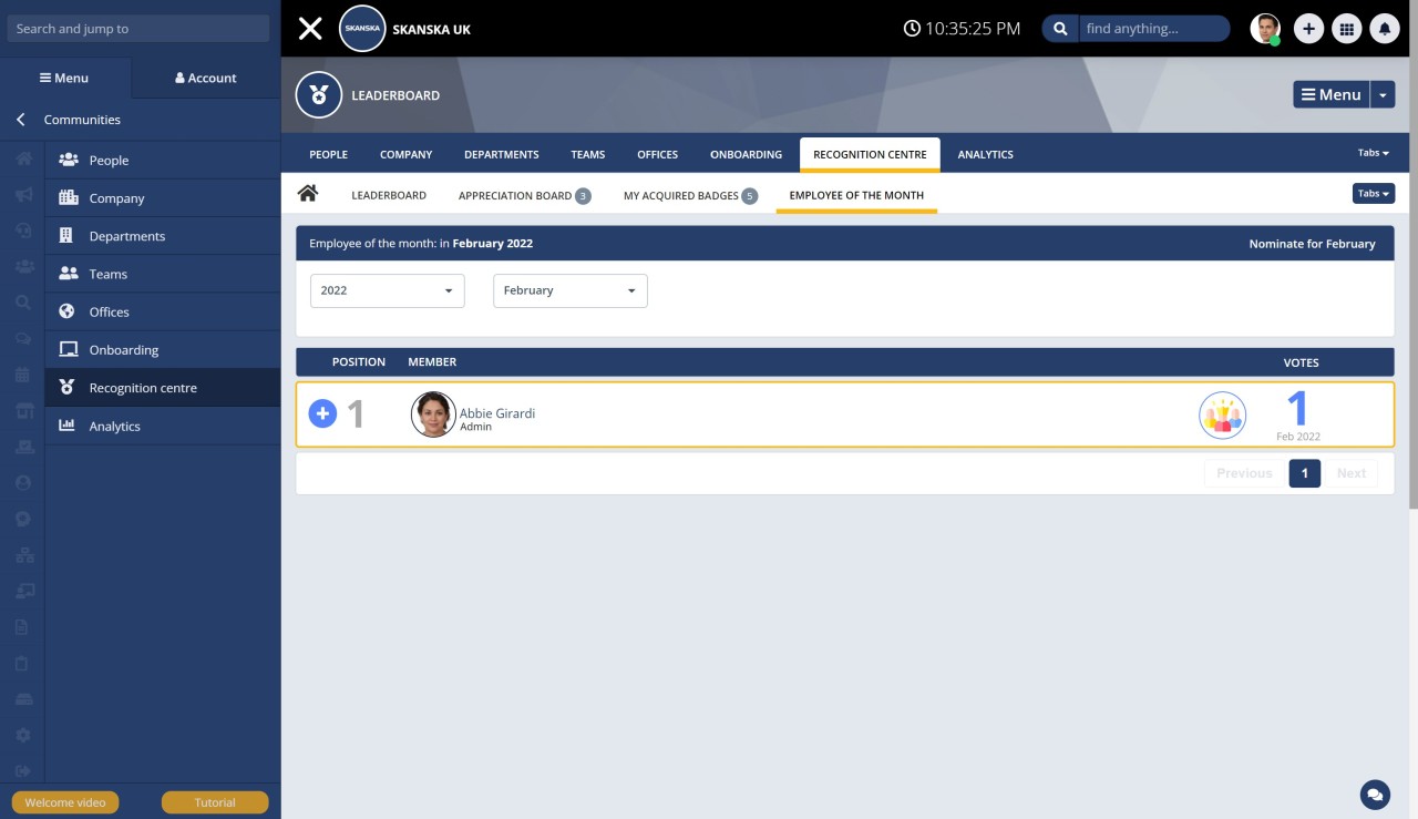 ideas for employee of the month board