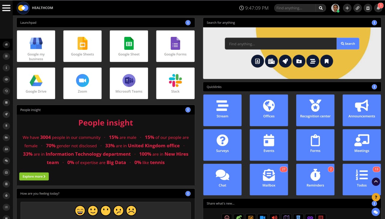 AgilityPortal is a cloud-based intranet application