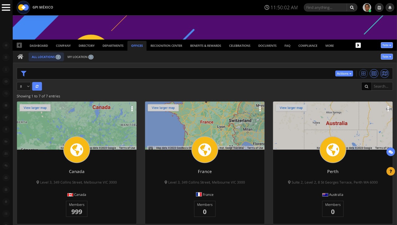 Cloud intranets can be accessed from anywhere at anytime