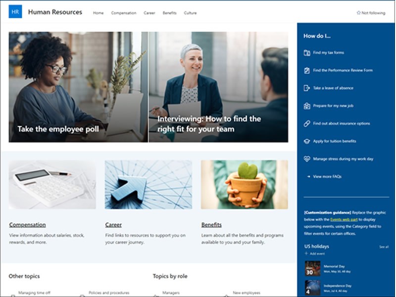 Sharepoint HR Template