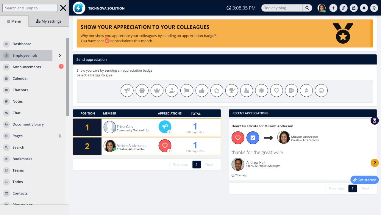 Incorporate Recognise and Reward