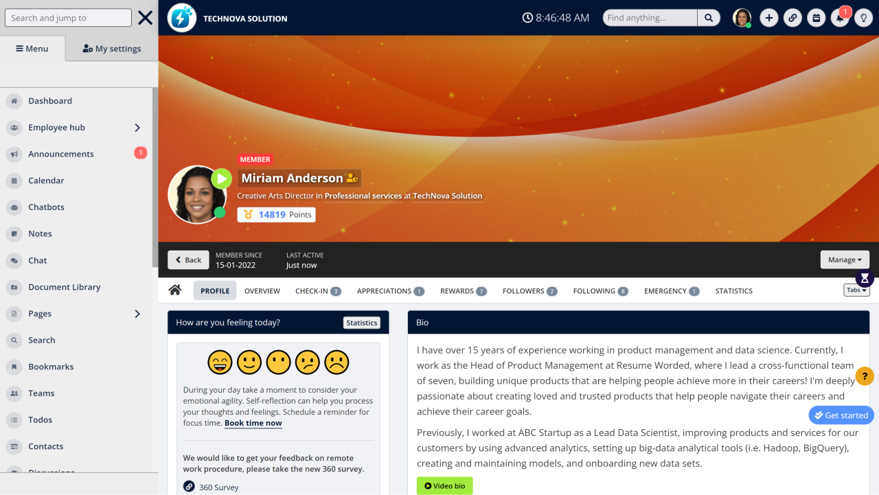 Rich Employee profiles