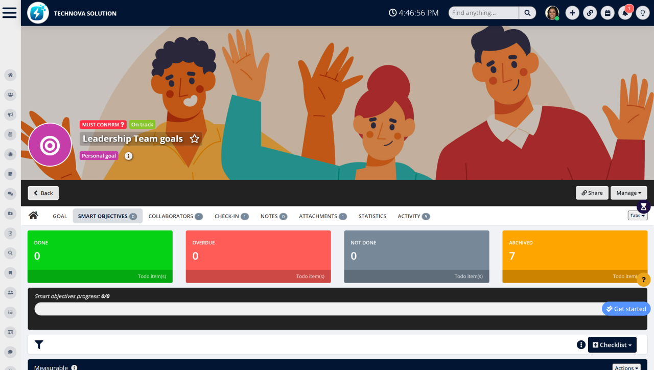 AgilityPortal SMART Goals
