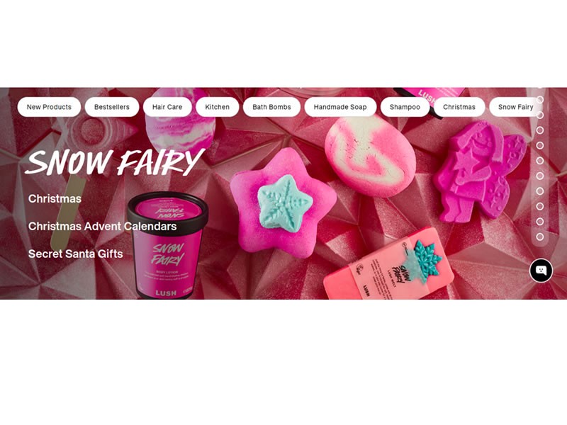 A holiday banner displayed on the ecommerce website&rsquo;s home page.