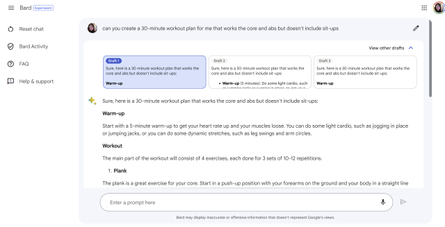 Free artificial intelligence tool for training #2 - Google AI/Bard