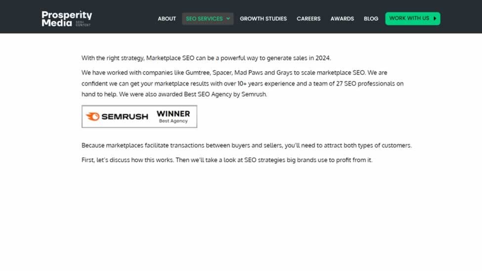 #1. Showcasing Awards and Industry Recognition